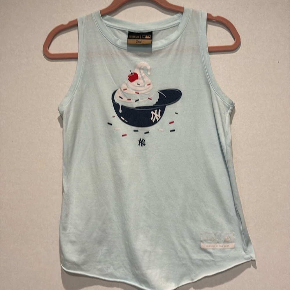 Baseballism - New York Yankees women’s tank top.  Ice cream. Baseball. Small